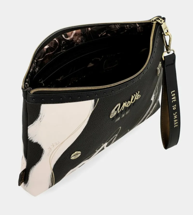 Anekke Nature Shodo Black Clutch Bag Cheap