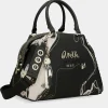 Anekke Nature Shodo Black 2-Handle Shoulder Bag Fashion