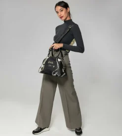 Anekke Nature Shodo Black 2-Handle Shoulder Bag Fashion