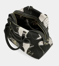 Anekke Nature Shodo Black 2-Handle Shoulder Bag Fashion