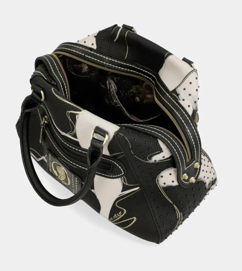 Anekke Nature Shodo Black 2-Handle Shoulder Bag Fashion