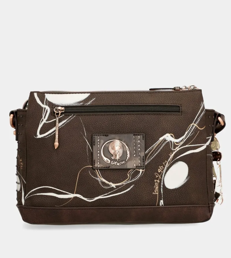Anekke Nature Shodo Brown 3 Compartment Messenger Bag Brown Best