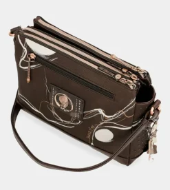 Anekke Nature Shodo Brown 3 Compartment Messenger Bag Brown Best