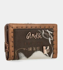 Anekke Nature Shodo Brown Flexible Rfid Wallet Outlet