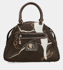 Anekke Nature Shodo Brown 2-Handle Shoulder Bag Flash Sale