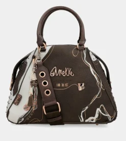 Anekke Nature Shodo Brown 2-Handle Shoulder Bag Flash Sale