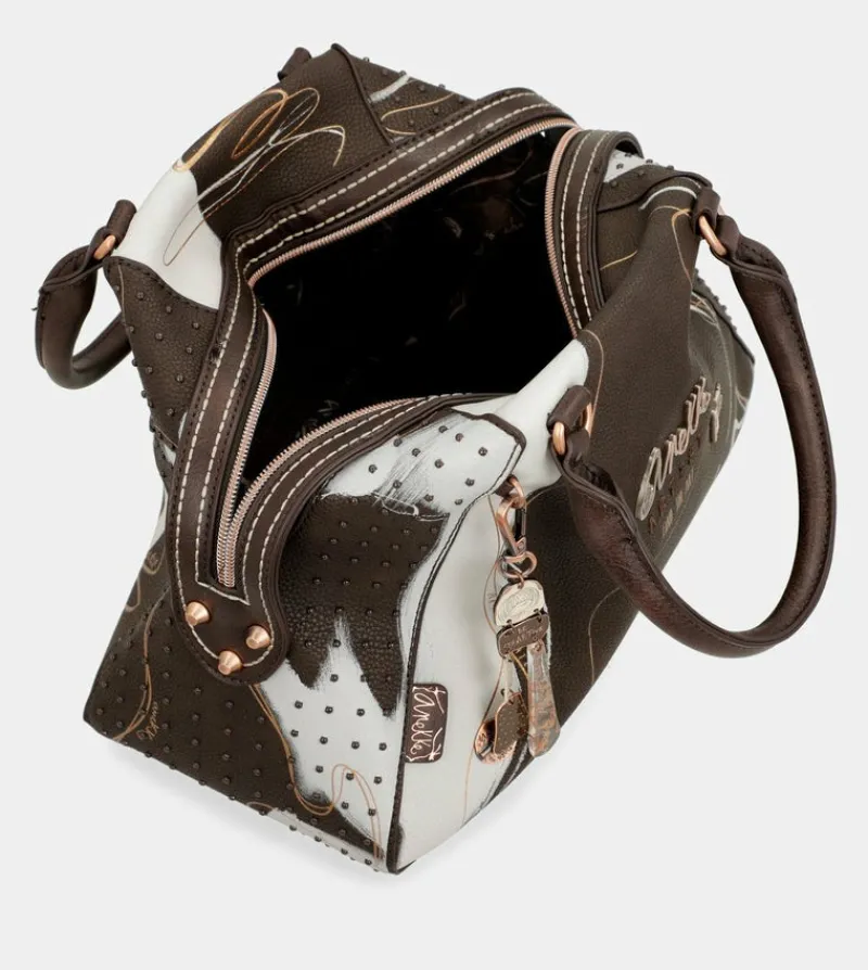 Anekke Nature Shodo Brown 2-Handle Shoulder Bag Flash Sale