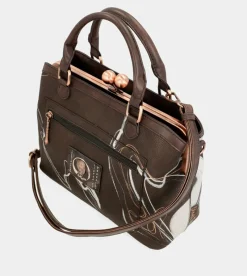 Anekke Nature Shodo Brown Mouthpiece Handbag Shop