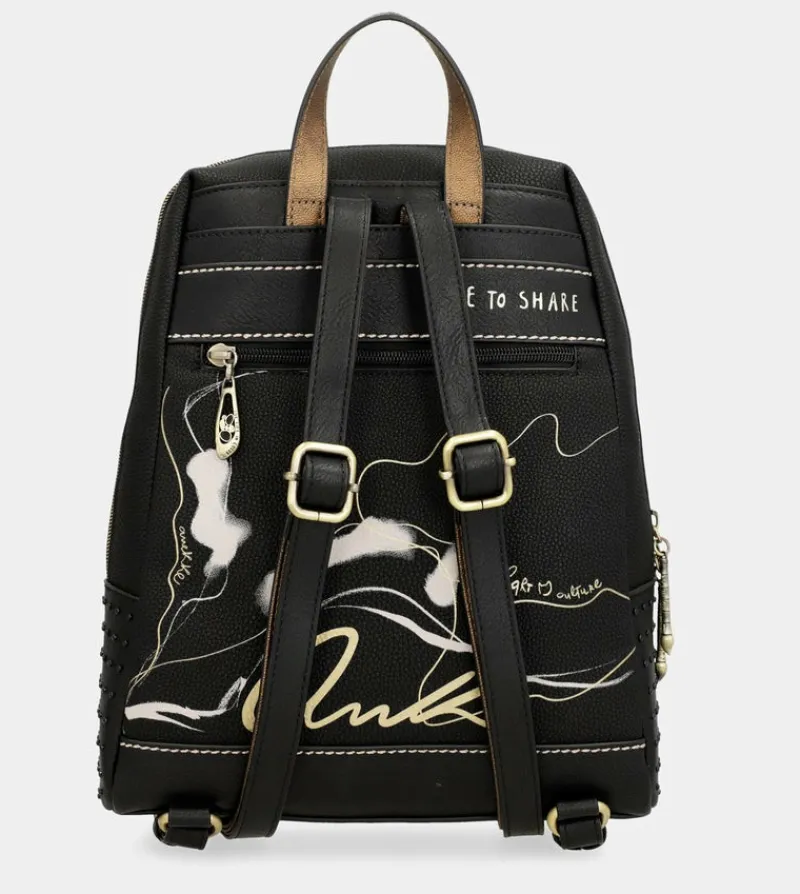 Anekke Nature Shodo Large Black Backpack Fashion