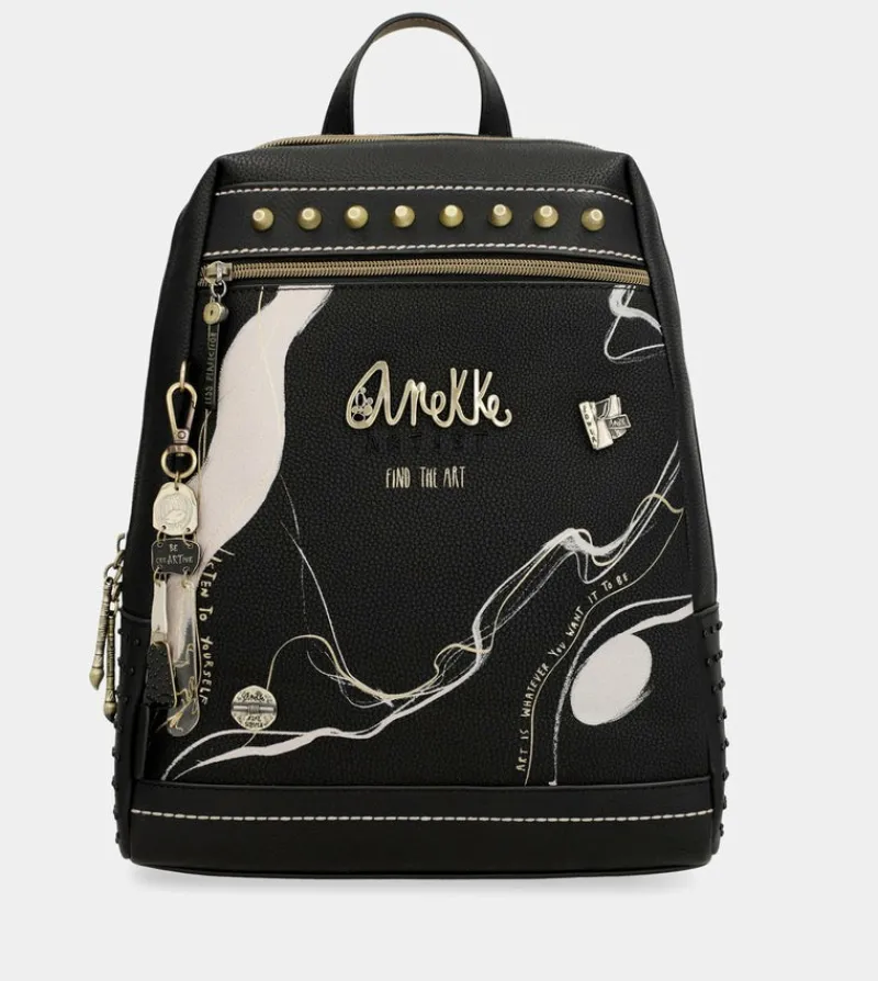 Anekke Nature Shodo Large Black Backpack Fashion