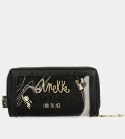 Anekke Nature Shodo Large Black Rfid Wallet Cheap