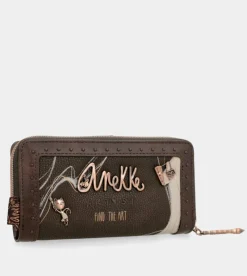 Anekke Nature Shodo Large Brown Rfid Wallet Nature Shodo Flash Sale
