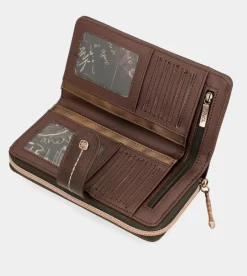 Anekke Nature Shodo Large Brown Rfid Wallet Nature Shodo Flash Sale