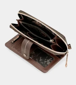 Anekke Nature Shodo Large Brown Rfid Wallet Nature Shodo Flash Sale