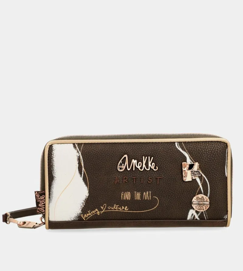 Anekke Nature Shodo Large Brown Rfid Wallet Clearance