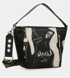 Anekke Nature Shodo Medium Black Handbag Flash Sale