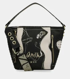 Anekke Nature Shodo Medium Black Handbag Flash Sale