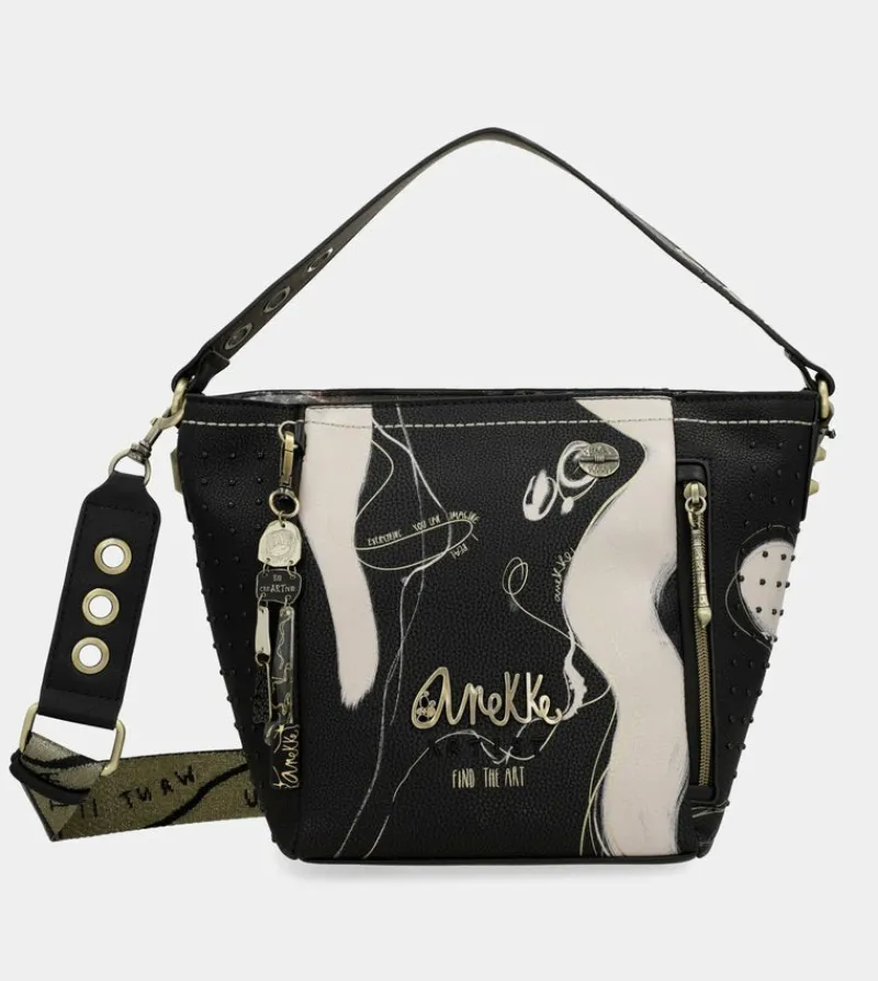 Anekke Nature Shodo Medium Black Handbag Flash Sale
