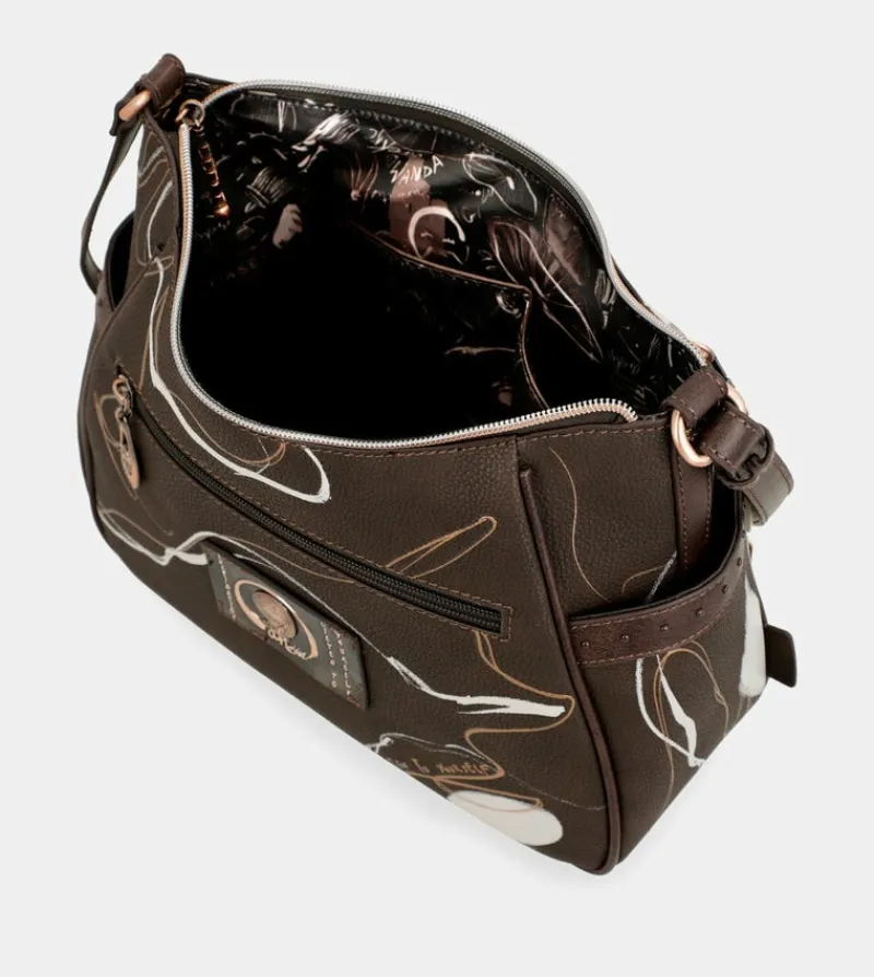 Anekke Nature Shodo Medium Brown Shoulder Bag Outlet