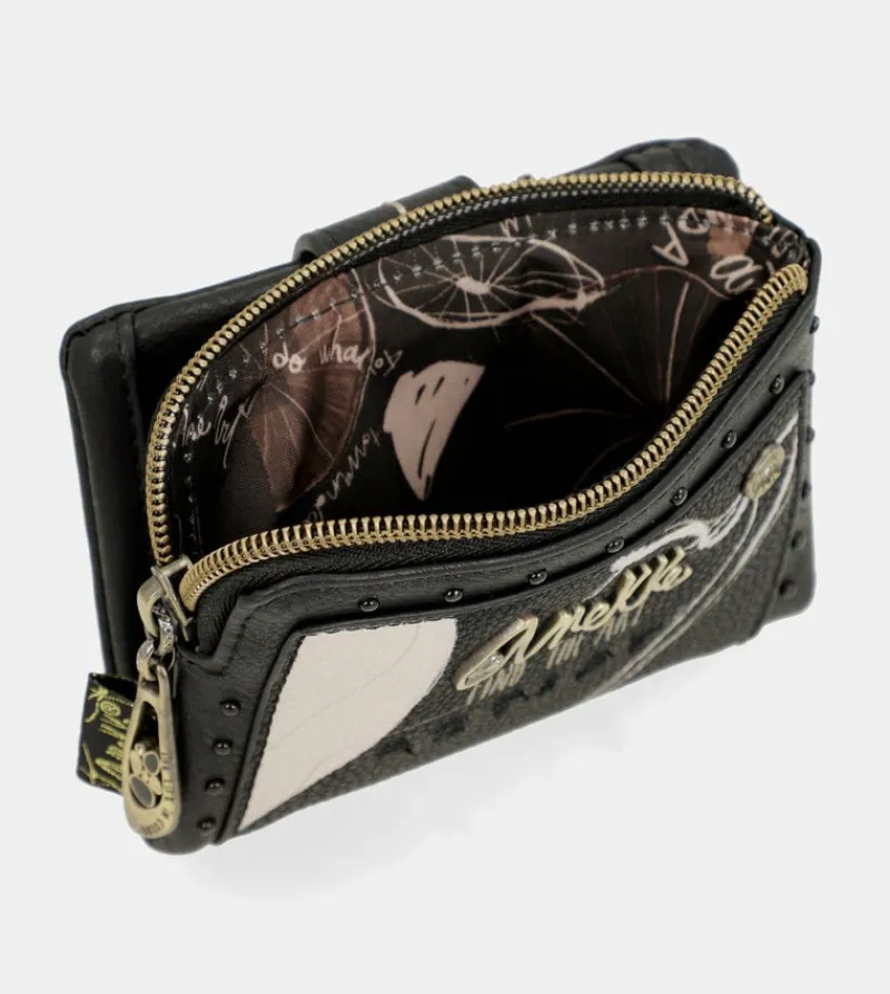 Anekke Nature Shodo Small Black Rfid Wallet Hot