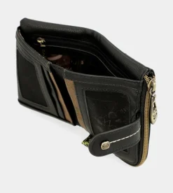Anekke Nature Shodo Small Black Rfid Wallet Hot