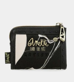 Anekke Nature Shodo Small Black Rfid Wallet Hot