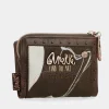 Anekke Nature Shodo Small Brown Rfid Wallet Fashion