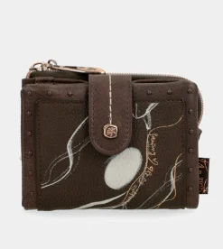 Anekke Nature Shodo Small Brown Rfid Wallet Fashion