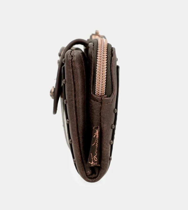 Anekke Nature Shodo Small Brown Rfid Wallet Fashion