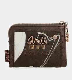 Anekke Nature Shodo Small Brown Rfid Wallet Fashion