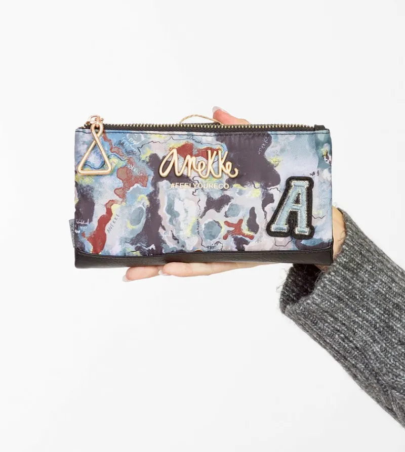 Anekke Nature Woods Wallet With Removable Card Holder Clearance