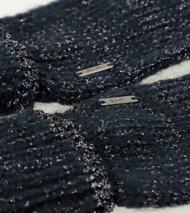 Anekke Navy Blue Logomania Gloves. Flash Sale
