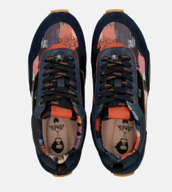Anekke Navy Blue Palette Patterned Sports Sneakers Outlet