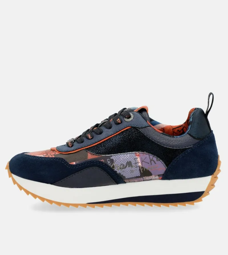 Anekke Navy Blue Palette Patterned Sports Sneakers Outlet