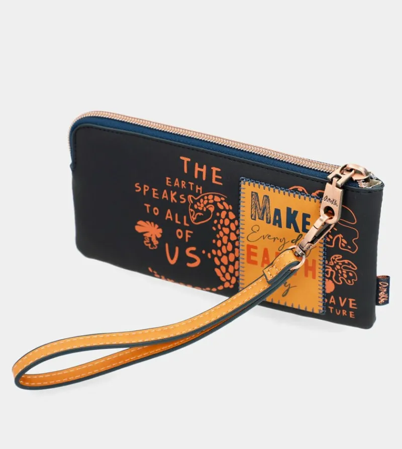 Anekke Navy Blue Rfid Wallet Nature Pachamama New
