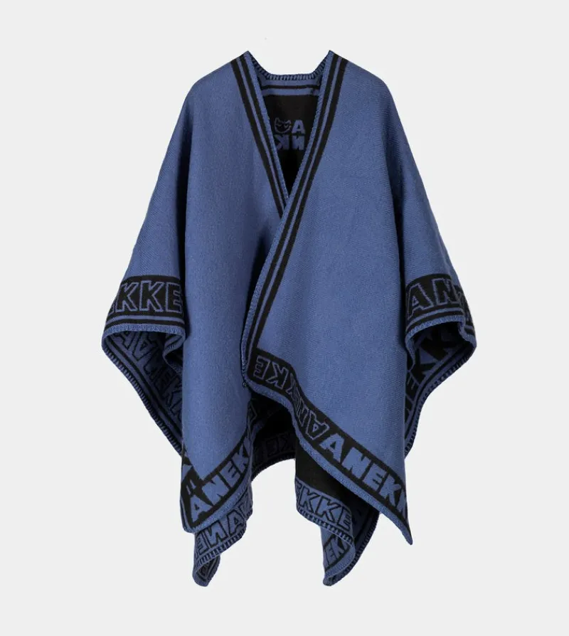 Anekke Navy Blue Shodo Poncho Clearance