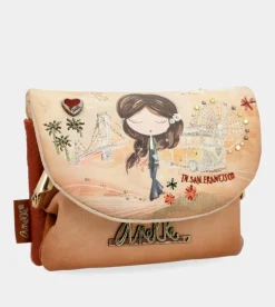 Anekke Peace & Love Camel Coin Purse With Flap Best Sale