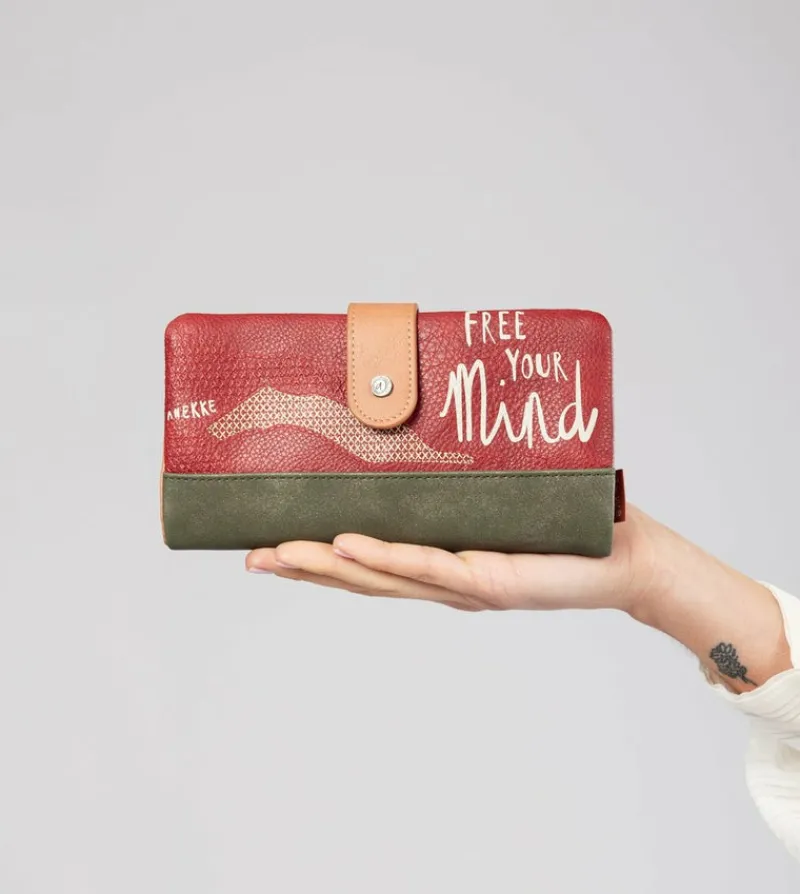 Anekke Peace & Love Camel Large Rfid Wallet Cheap