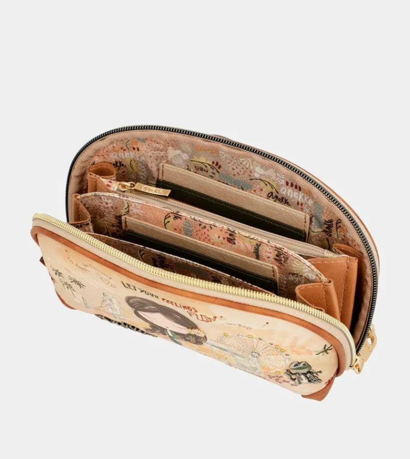 Anekke Peace & Love Camel Rfid Holdall Bag Cheap