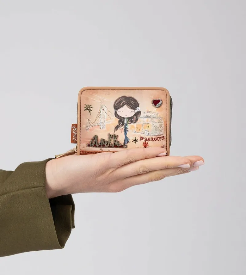 Anekke Peace & Love Camel Rfid Wallet Hot