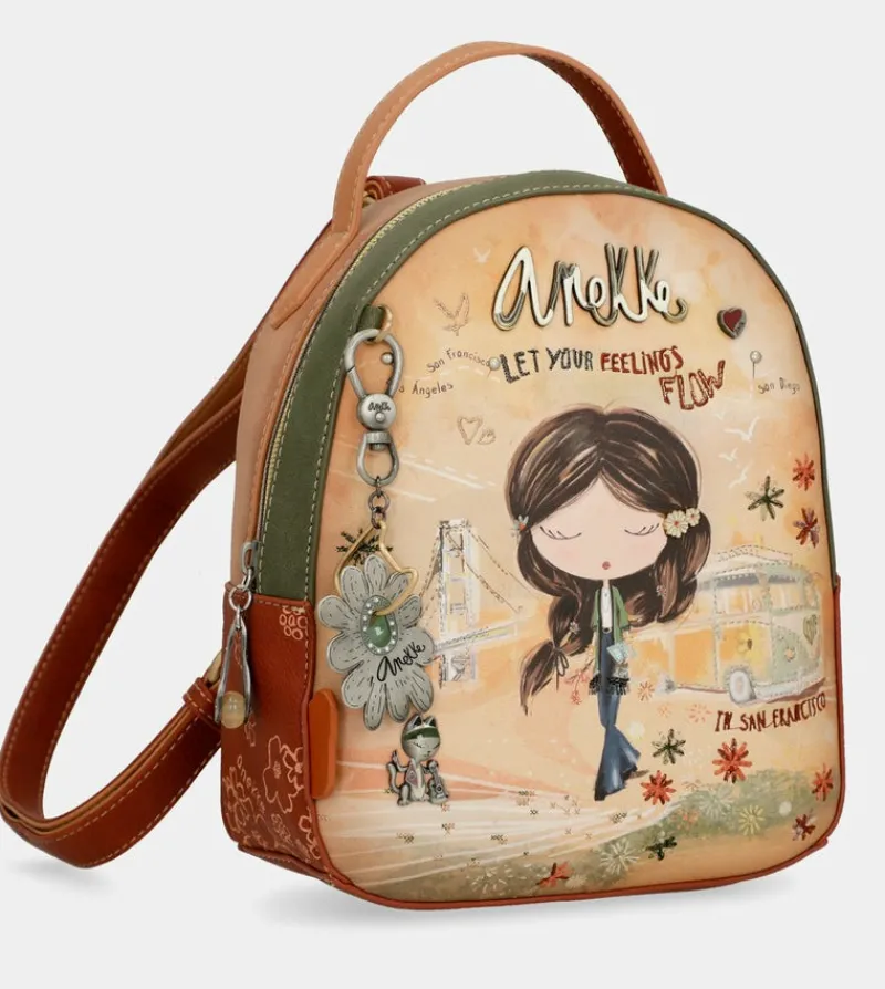 Anekke Peace & Love Camel Small Backpack Online