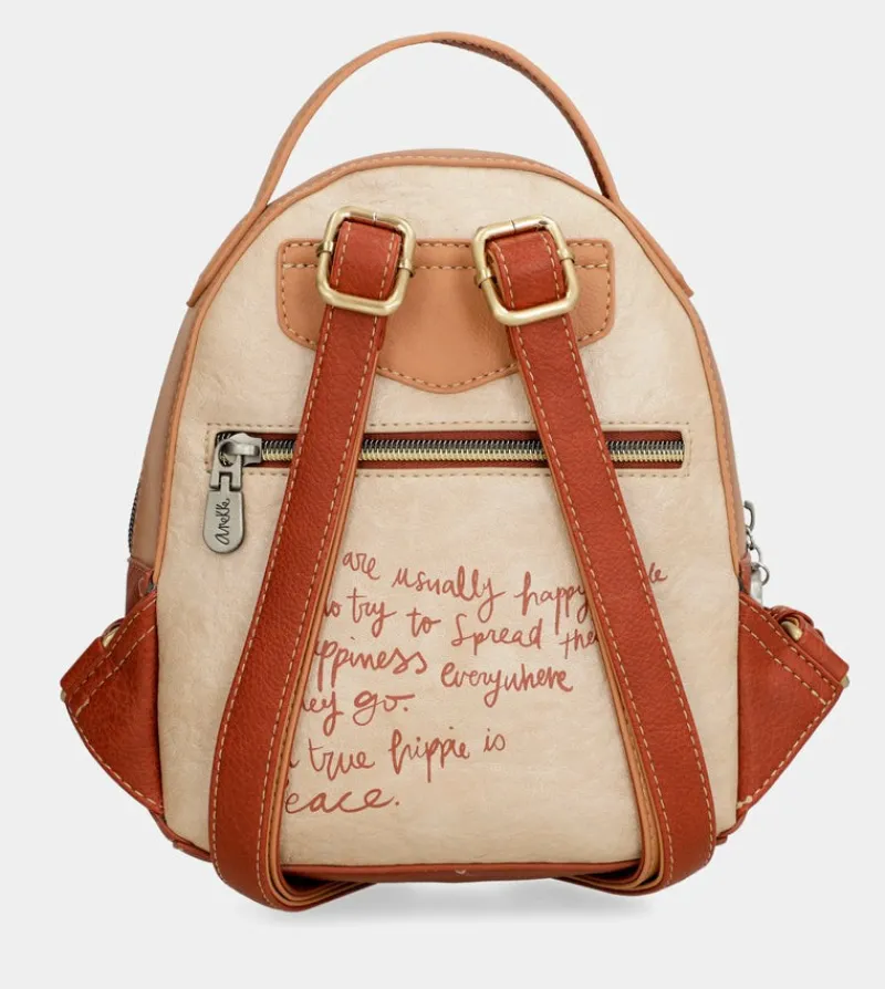 Anekke Peace & Love Camel Small Backpack Online