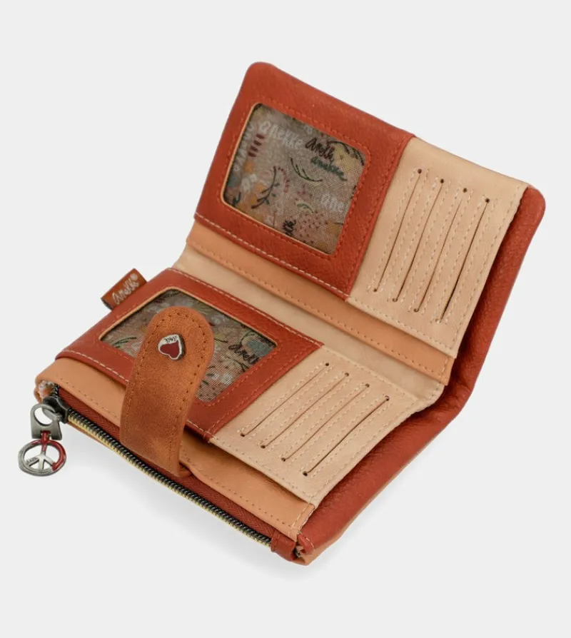 Anekke Peace & Love Camel Small Rfid Wallet Online
