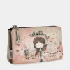 Anekke Peace & Love Pink 3-Compartment Coin Purse Fashion