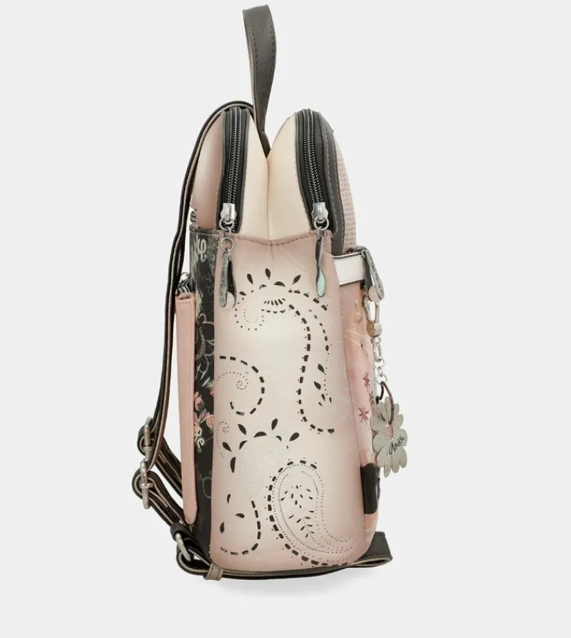 Anekke Peace & Love Pink 2-Compartment Backpack Cheap