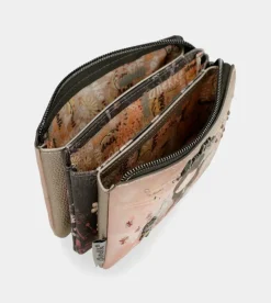 Anekke Peace & Love Pink 3-Compartment Coin Purse Fashion