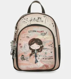 Anekke Peace & Love Pink Medium Backpack Sale