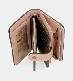 Anekke Peace & Love Pink Medium Rfid Wallet Store