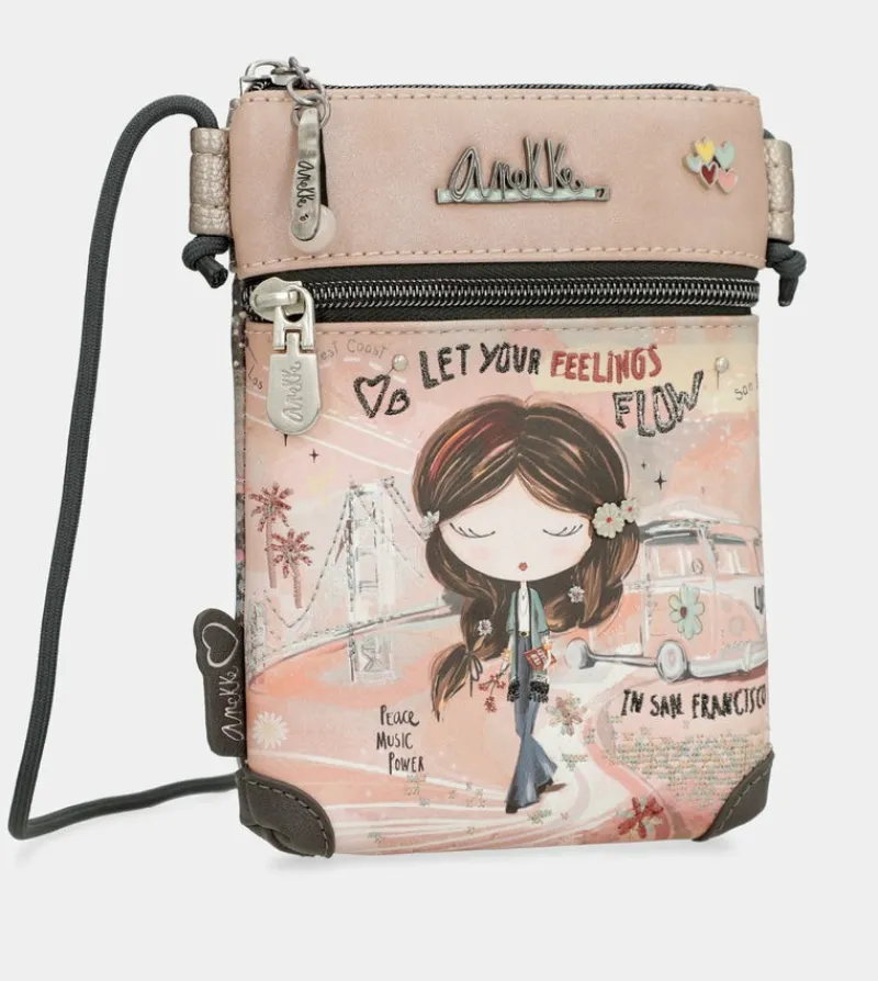 Anekke Peace & Love Pink Mini Crossbody Bag Shop