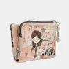 Anekke Peace & Love Pink Small Rfid Wallet Hot